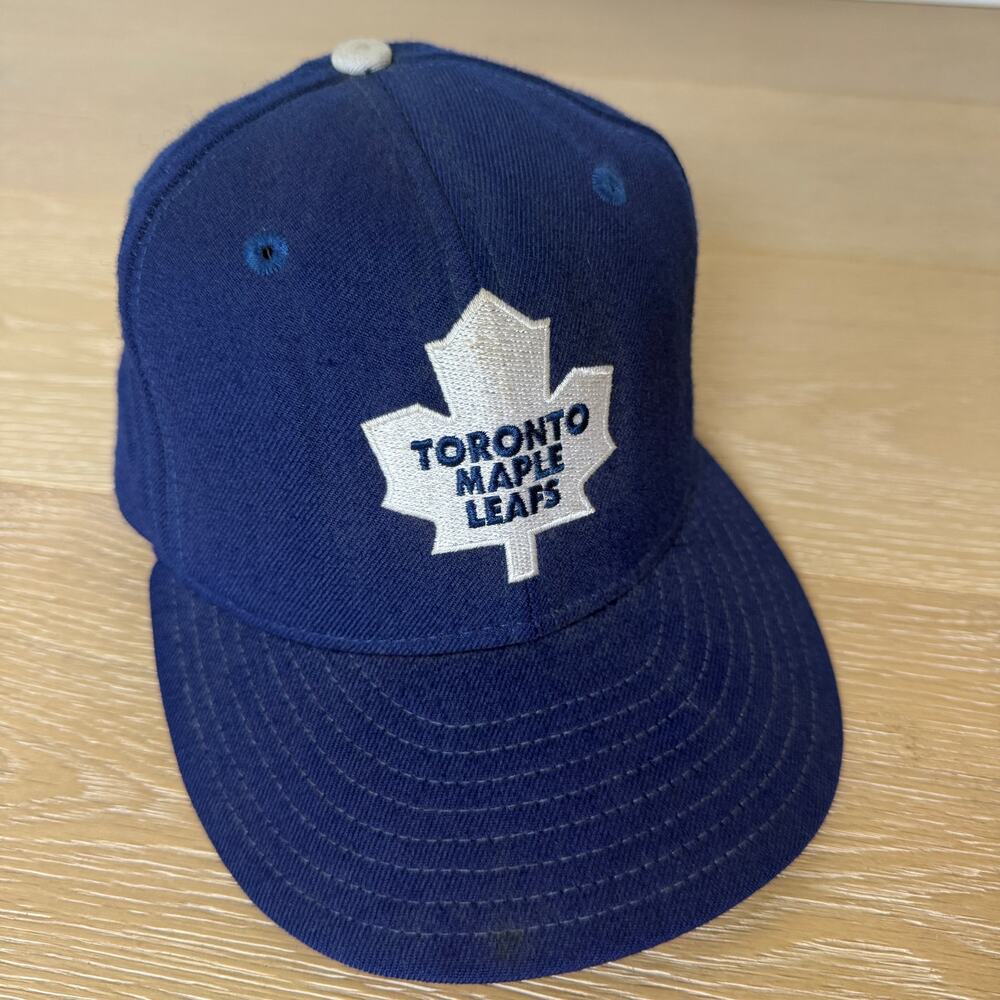 Vintage Toronto Maple Leafs New Era 5950 Pro Model Cap 100% Wool Made USA